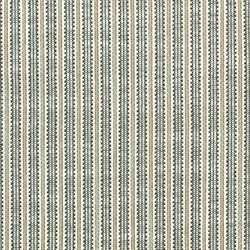 Theodora French Green Striped Performance Brown Wood Canopy Spindle Bed - Queen|