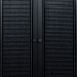 Arnaud Rustic Lodge Black Woven Cane Mango Wood Media Console - 72"|