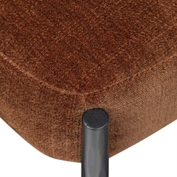 Bellaire Modern Classic Rust Velvet Black Iron Dining Chair|