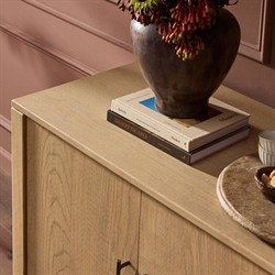 Blake Modern Classic Brown Washed Wood Media Console - 72"|