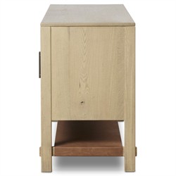 Blake Modern Classic Brown Washed Wood Media Console - 72"|