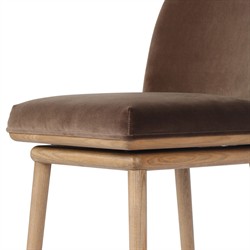 Camden Modern Classic Dark Brown Velvet Performance Swivel Counter Stool |