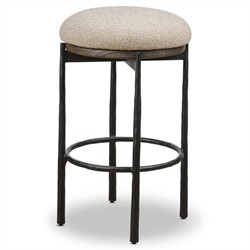 Cofer Modern Classic Beige Performance Swivel Counter Stool|