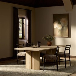 Emerald Modern Classic Bleached Oak Rectangular Dining Table - 96"|