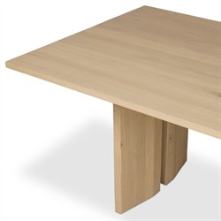 Emerald Modern Classic Bleached Oak Rectangular Dining Table - 96"|