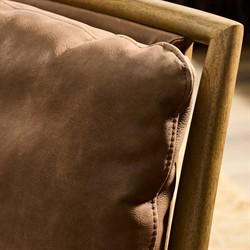 Gallagher Modern Classic Brown Leather Dining Chair|