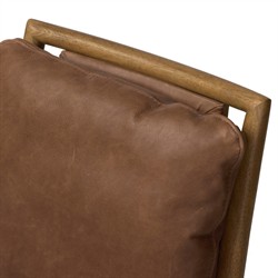 Gallagher Modern Classic Brown Leather Dining Chair|