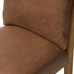 Gallagher Modern Classic Brown Leather Dining Chair|