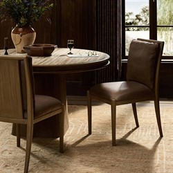 Gallagher Modern Classic Brown Leather Dining Chair|