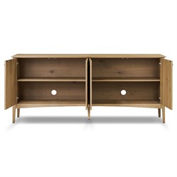 Adelaide Modern Classic Brown Aged Oak Media Console - 87"|