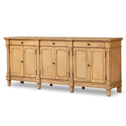 Marjorie French Country Bleached Wood Sideboard|