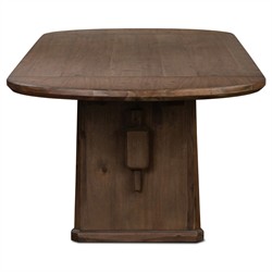 Melina Rustic Lodge Weathered Acacia Extendable Dining Table -  84-120"|