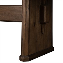 Melina Rustic Lodge Weathered Acacia Extendable Dining Table -  84-120"|