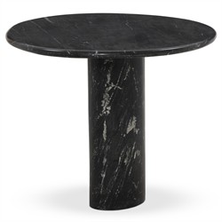 Oric Modern Classic Black Marble Round Bistro Table - 42"|