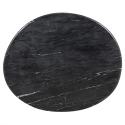 Oric Modern Classic Black Marble Round Bistro Table - 42"|