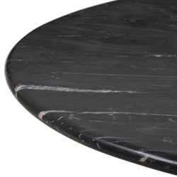 Oric Modern Classic Black Marble Round Bistro Table - 42"|