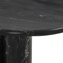 Oric Modern Classic Black Marble Round Bistro Table - 42"|