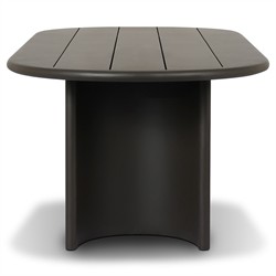 Paris Rustic Lodge Bronze Aluminum Outdoor Oval Dining Table - 94"|