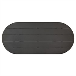 Paris Rustic Lodge Bronze Aluminum Outdoor Oval Dining Table - 94"|