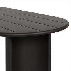 Paris Rustic Lodge Bronze Aluminum Outdoor Oval Dining Table - 94"|