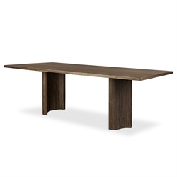 Pershing Rustic Lodge Weathered Acacia Rectangular Dining Table - 96"|