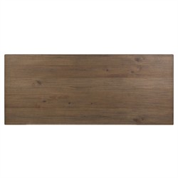 Pershing Rustic Lodge Weathered Acacia Rectangular Dining Table - 96"|