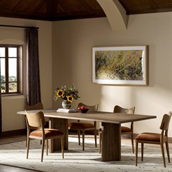 Pershing Rustic Lodge Weathered Acacia Rectangular Dining Table - 96"|