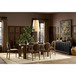 Prentiss Modern Classic Brown Leather Dining Chair|