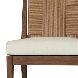 Russ Coastal Beach Toasted Brown Teak Outdoor Dining Chair|