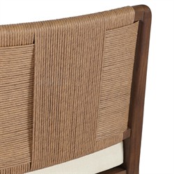 Russ Coastal Beach Toasted Brown Teak Outdoor Dining Chair|