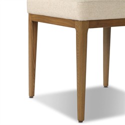 Ryver Modern Classic Brown Leather Beige Performance Dining Chair|