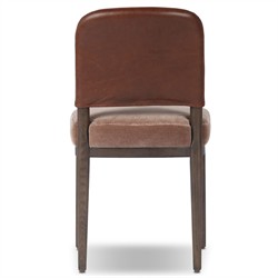 Ryver Modern Classic Brown Velvet Leather Dining Chair|