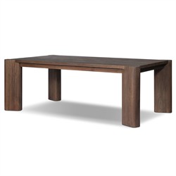 Soho Coastal Beach Brown Teak Rectangular Outdoor Dining Table - 86"|