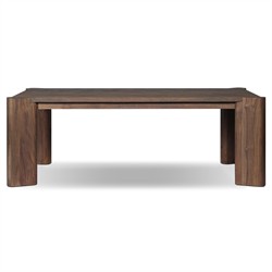 Soho Coastal Beach Brown Teak Rectangular Outdoor Dining Table - 86"|
