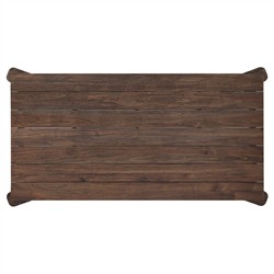 Soho Coastal Beach Brown Teak Rectangular Outdoor Dining Table - 86"|