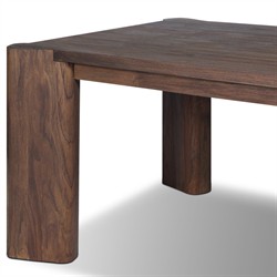 Soho Coastal Beach Brown Teak Rectangular Outdoor Dining Table - 86"|