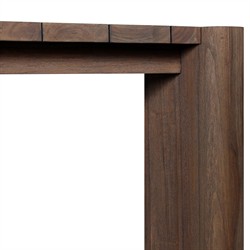 Soho Coastal Beach Brown Teak Rectangular Outdoor Dining Table - 86"|