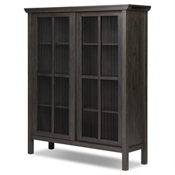 Tuscola Rustic Lodge Smoked Black Oak Wood Cabinet|