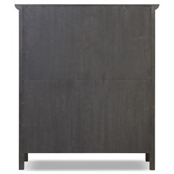 Tuscola Rustic Lodge Smoked Black Oak Wood Cabinet|