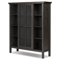 Tuscola Rustic Lodge Smoked Black Oak Wood Cabinet|