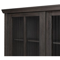Tuscola Rustic Lodge Smoked Black Oak Wood Cabinet|