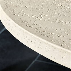 Varda Modern Classic Cream Concrete Round Outdoor Dining Table - 48"|