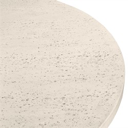 Varda Modern Classic Cream Concrete Round Outdoor Dining Table - 48"|