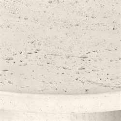 Varda Modern Classic Cream Concrete Round Outdoor Dining Table - 48"|