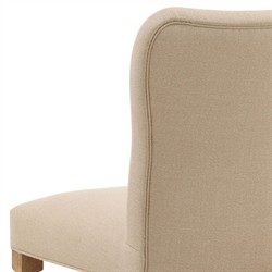 Calypso Updated Traditional Beige Upholstered Natural Oak Dining Chair - Set of 2|