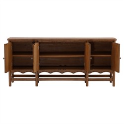 Solynne Updated Traditional Brown Wood Sideboard|
