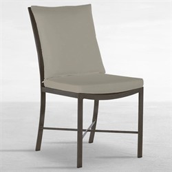 Monaco French Country Grey Sunbrella Outdoor Dining Chair|