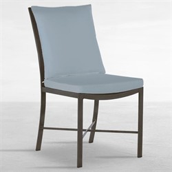 Monaco French Country Blue Sunbrella Outdoor Dining Chair|