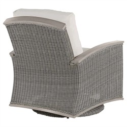 Astoria Cream Upholstered Oyster Aluminum Wicker Outdoor Lounge Chair|