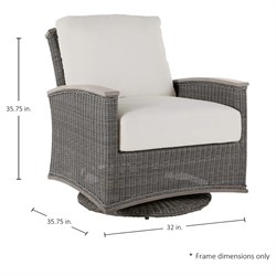Astoria Cream Upholstered Oyster Aluminum Wicker Outdoor Lounge Chair|